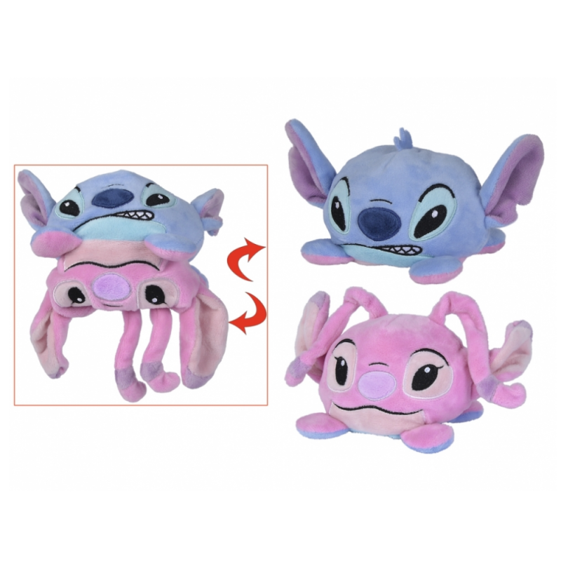  stitch angel peluche réversible émotion 12 cm 